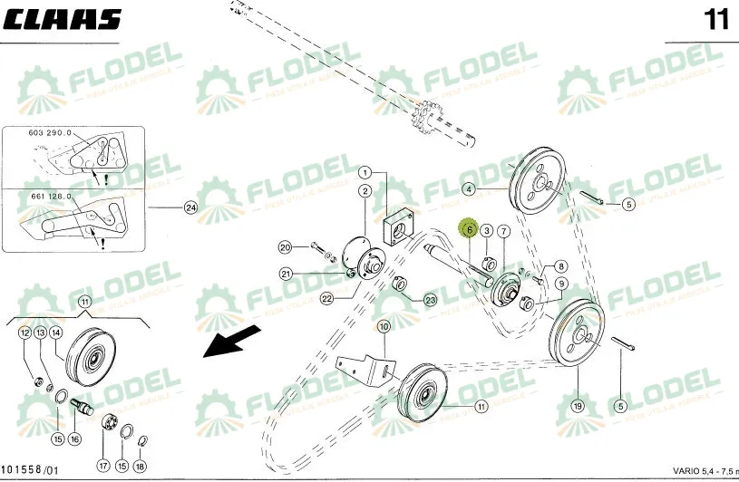 Ax heder CLAAS 626413 275x35 mm