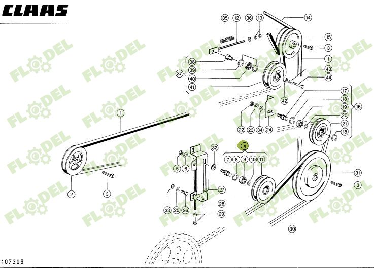 Fulie intinzator CLAAS 772170