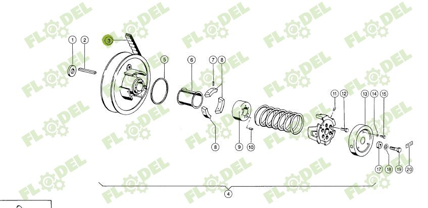 Curea combina CLAAS 603015 GATES