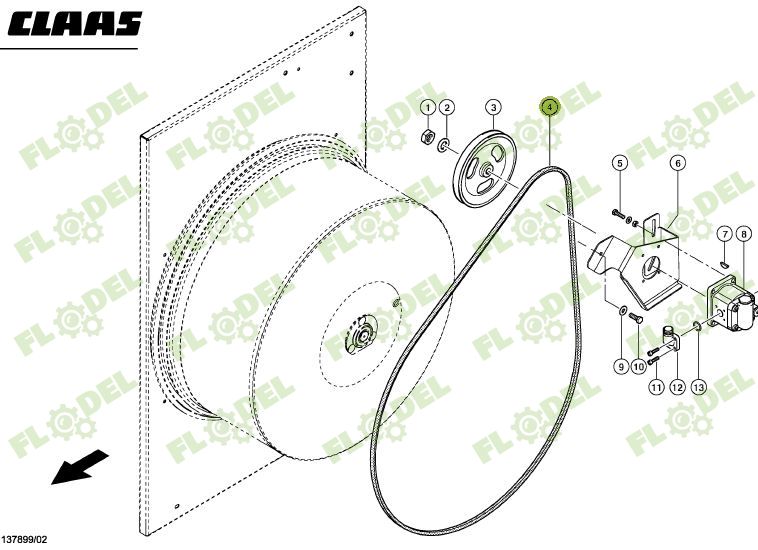 Curea combina CLAAS 821734 GATES