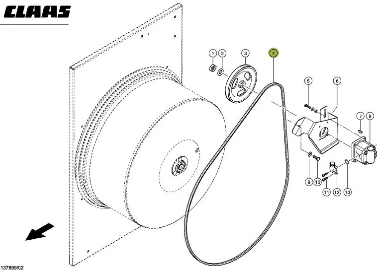 Curea combina CLAAS 821734 GATES