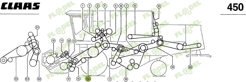 Curea combina CLAAS  629441 GATES