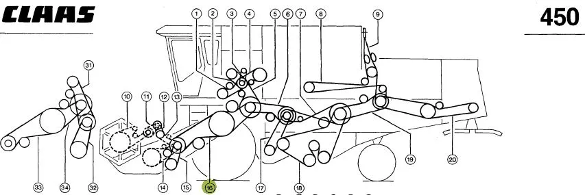 Curea combina CLAAS  629441 GATES