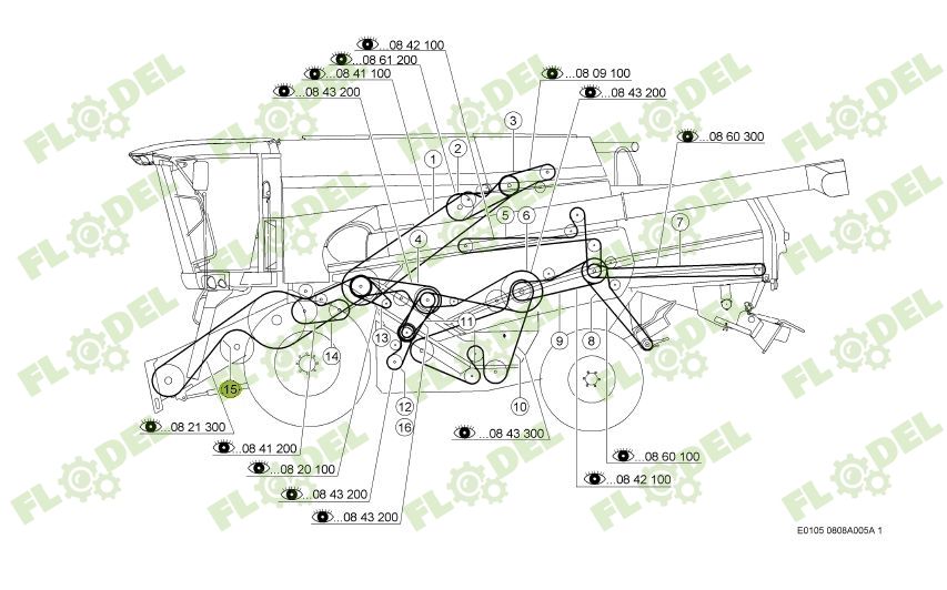 Curea combina CLAAS 549055 GATES