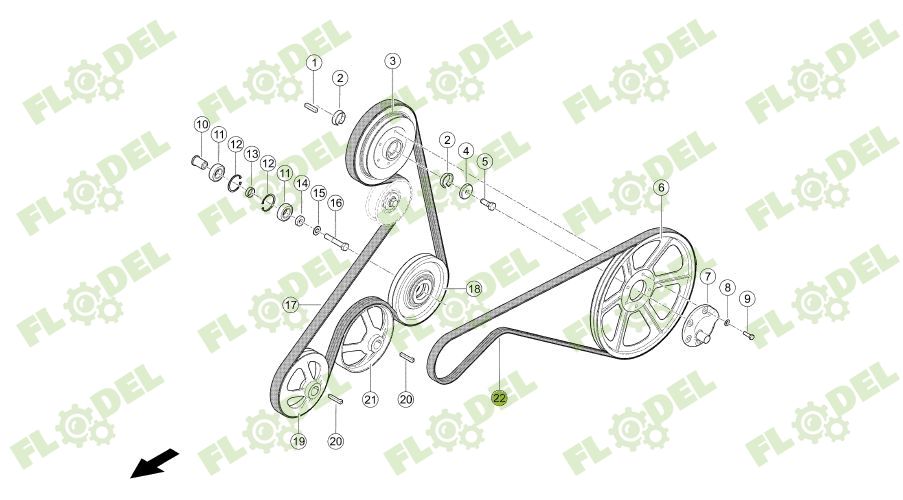 Curea combina CLAAS 314628 GATES