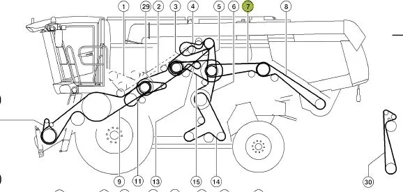 Curea 2HB combina CLAAS 644889 GATES