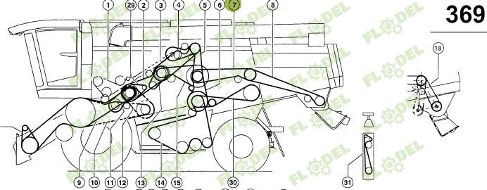 Curea combina CLAAS 2HB 061700 GATES
