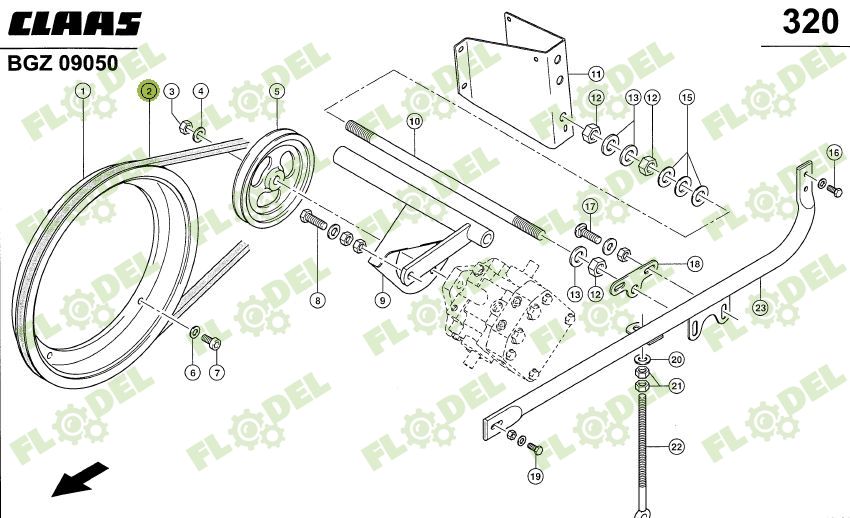 Curea combina CLAAS 829094 GATES