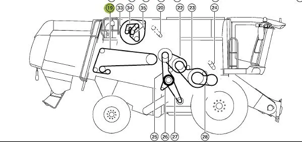 Curea CLAAS LEXION 628991 GATES