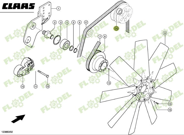 Curea combina CLAAS 796786 GATES