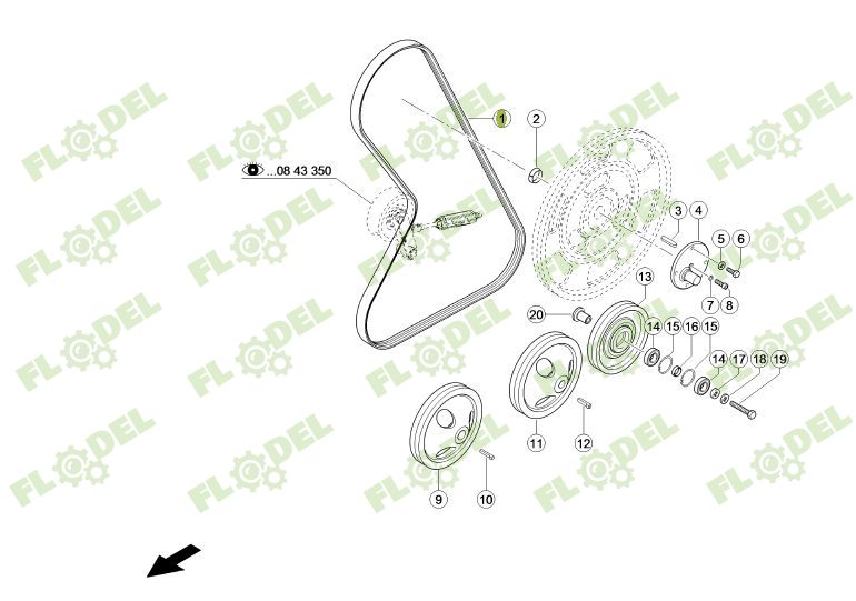 Curea combina CLAAS 2HB 628978 GATES