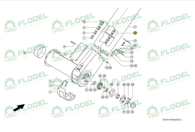 Lant cupe retur CLAAS TUCANO 554489