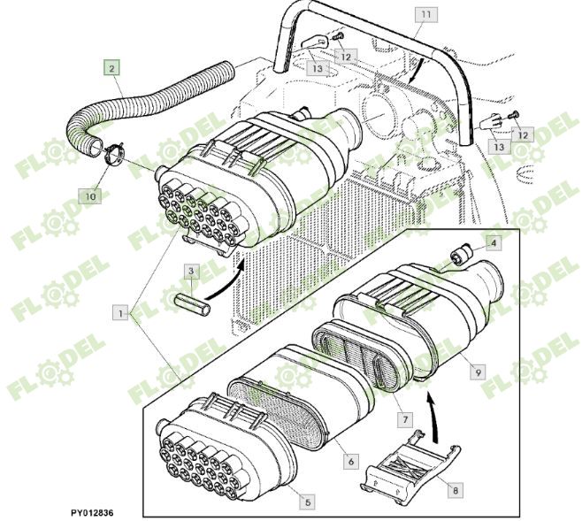 Furtun admisie JOHN DEERE L168823
