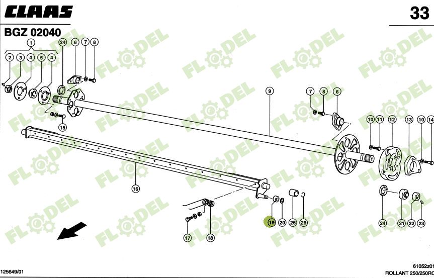 Rulment role pick up balotiera CLAAS 213919
