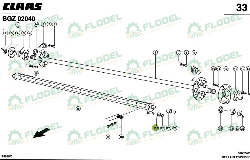 Rulment role pick up balotiera CLAAS 213919
