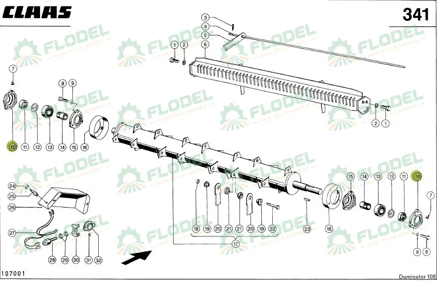 Carcasa rulment tocator  CLAAS 061055