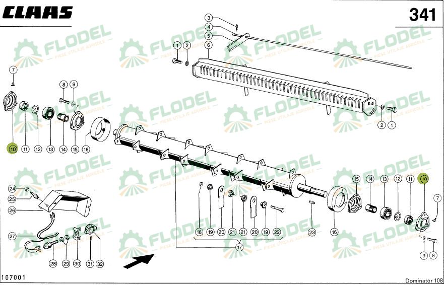 Carcasa rulment tocator  CLAAS 061055