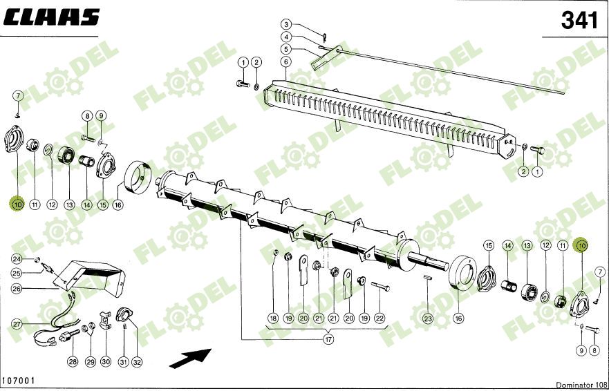 Carcasa rulment tocator  CLAAS 061055