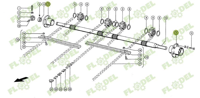 Suport ax gura alimentare CLAAS 645007