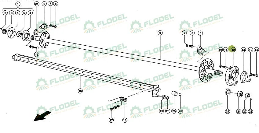 Cama pick up balotiera CLAAS 826104