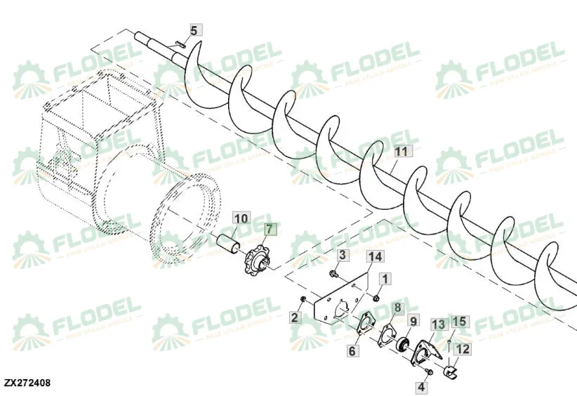 Pinion Z8 combina JOHN DEERE H133143
