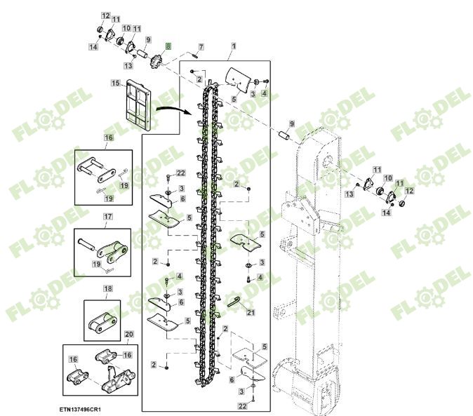 Pinion elevator JOHN DEERE Z8 H164796
