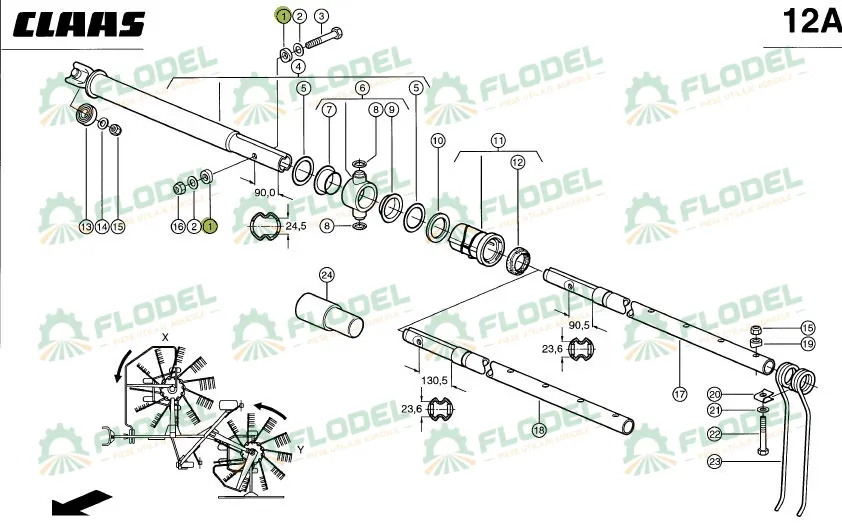 Suport teava grebla CLAAS 0009565931 Original CLAAS 