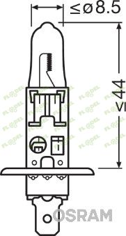 Bec 12V H1 55 W Night Breaker Silver +100% Osram