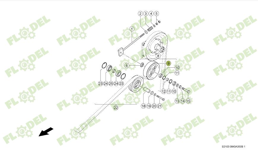 Fulie intinzator CLAAS 724133