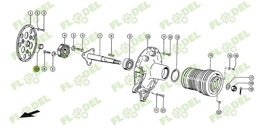Bucsa priza putere combina CLAAS  624546