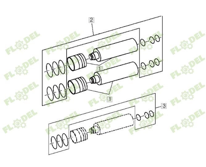 Kit reparatie cilindru suspensie JOHN DEERE RE180287 Original JOHN DEERE 