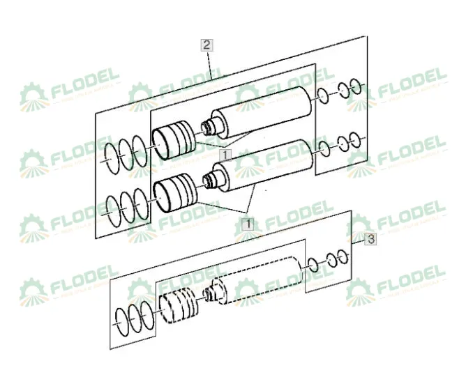 Kit reparatie cilindru suspensie JOHN DEERE RE180287 Original JOHN DEERE 