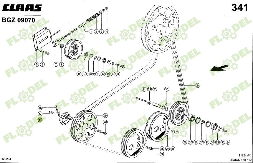 Excentric CLAAS LEXION 751858 STANGA