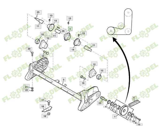 Pinion combina JOHN DEERE H159614