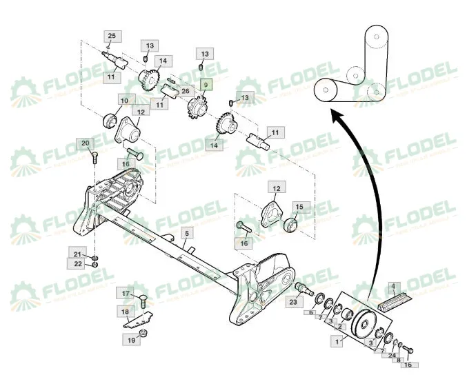 Pinion combina JOHN DEERE H159614