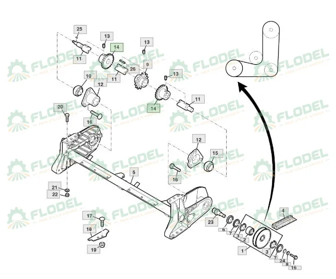 Pinion combina JOHN DEERE Z10 H159613