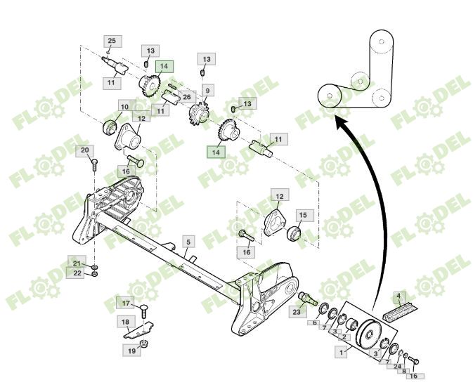 Pinion combina JOHN DEERE Z10 H159613