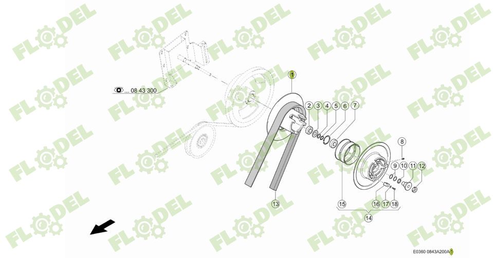 Fulie variator combina CLAAS 603402 749997
