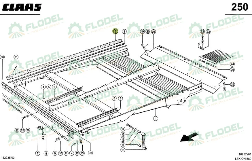 Garnitura plan inclinat CLAAS LEXION 735685