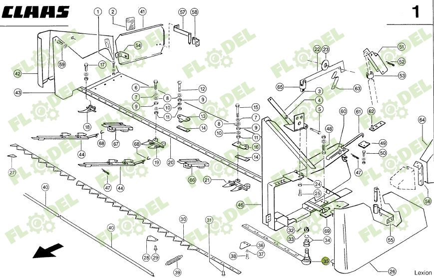 Capat de bara CLAAS 666743 HEAVY DUTY