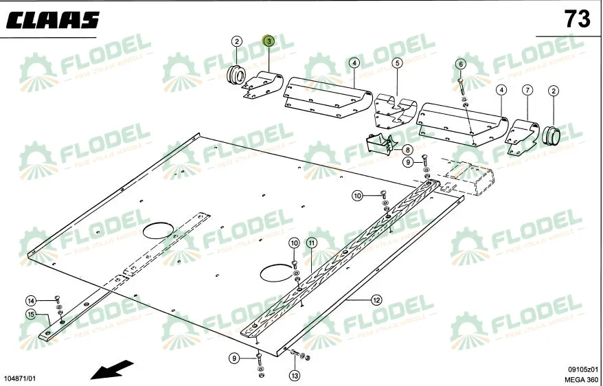 Protectie ax transportor combina CLAAS 615893