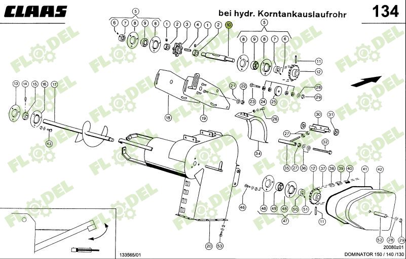Ax elevator CLAAS 678846