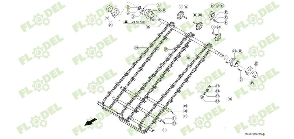 Lant transportor central CLAAS TUCANO 520903