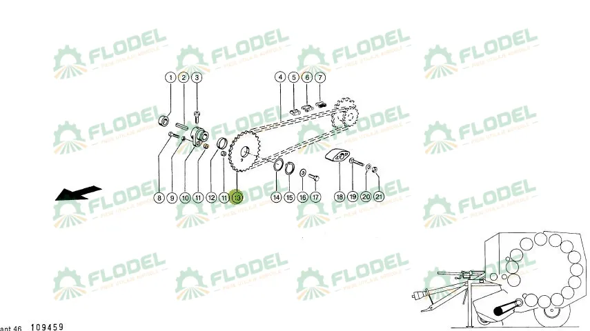 Pinion Z 32 balotiera CLAAS 821466