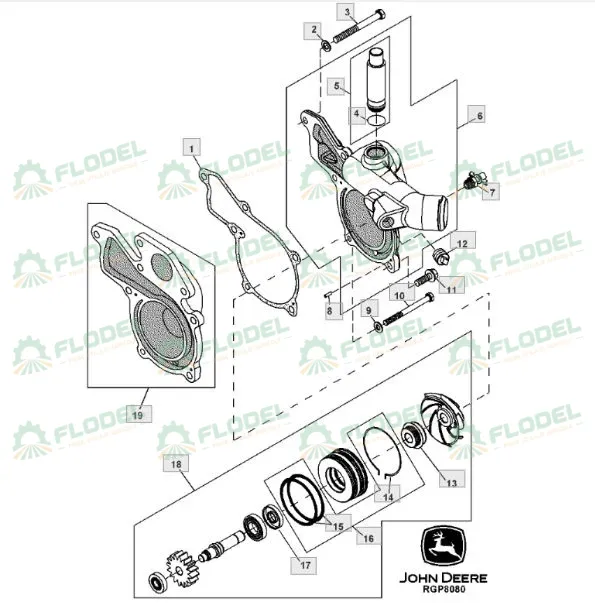 Pompa apa JOHN DEERE RE509598 OMP