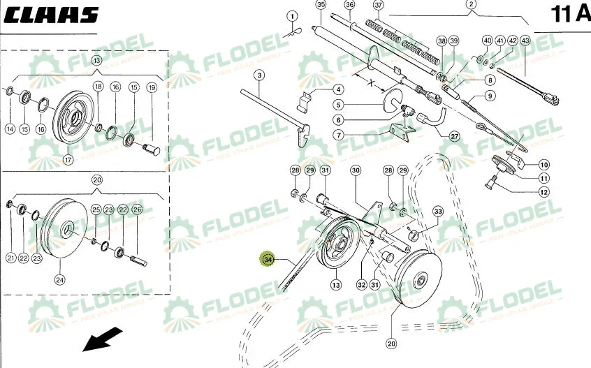 Curea combina CLAAS 661128 GATES