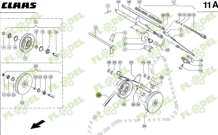 Curea combina CLAAS 661128 GATES