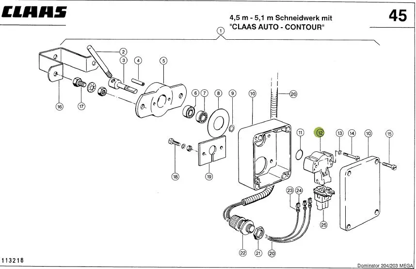 Senzor de pozitie CLAAS 0110210