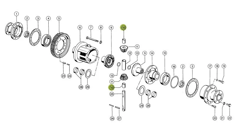 Bucsa diferential CLAAS 587142 Original CLAAS 