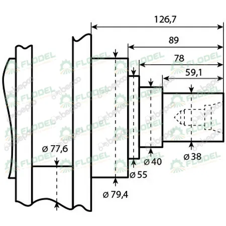 Arbore motor tractor John Deere RE33687
